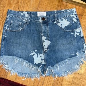 One X Teaspoon Outlaws Raw Hem Jean Shorts